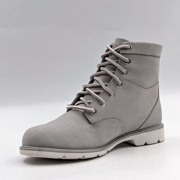 Timberland Women Campton Light Grey Nubuck Waterproof 6in Boots size 8.5 - Picture 6 of 11